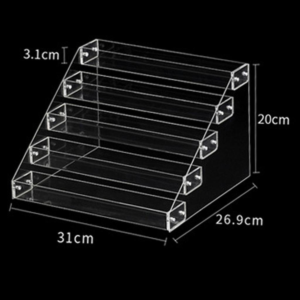Tiered Acrylic Stands Clear Display Shelf for Cosmetic Cupcakes Model Car