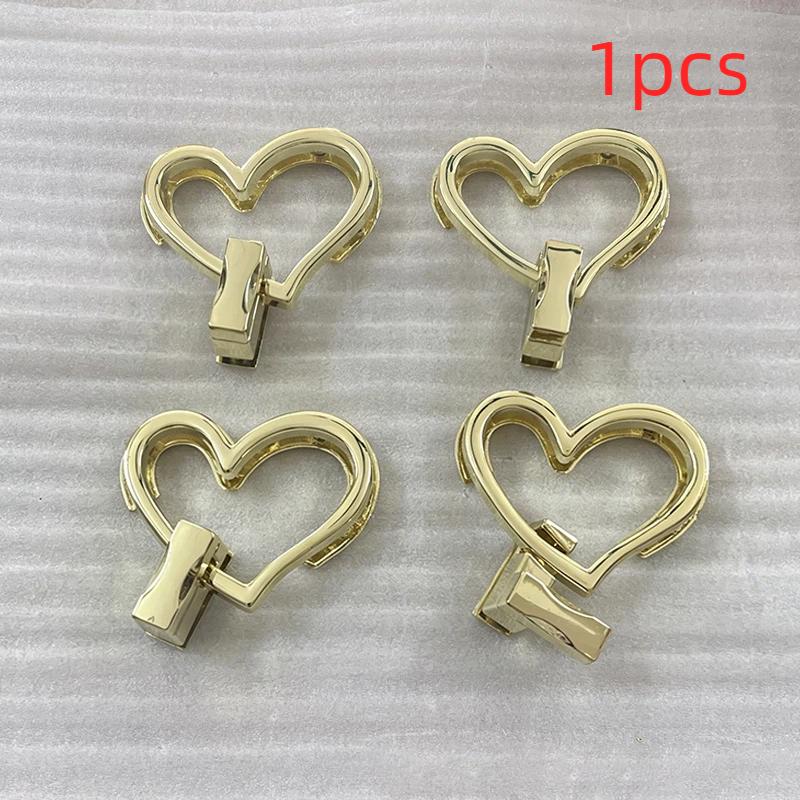 Handbag Purse Closure Toggle Latch Buckles Diy Bag Hardware Bag Accessories Double Heart Clasp Buckles Twist Locks For Handbag