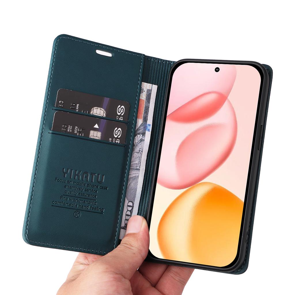 For Honor 400 5G (Global) Phone Cases YIKATU Magnetic Closure PU Leather Mobile Cover