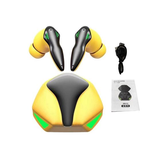 KW02 Kabelloser Kopfhörer mit Ladeetui, Dual-Modus, 40 ms, geringe Latenz, Rauschunterdrückung, HiFi-Stereo-Sound