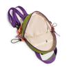 Color Block Backpack with Front Drawstring Pocket and Dual Carrying Options