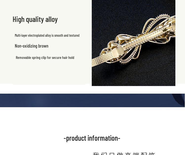 Elegante koreanische Kristall-Haarnadel für Damen