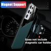 Luxury Leather Car Magnetic Protective Case for Samsung Galaxy S24 S23 S22 20 21  Note 20 Ultra S10 M55 M35 A15 Protect Shockproof Protection Cover