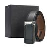 Genuine Leather Black Two-layer Cowhide Automatic Buckle Belt, Genuine Cowhide Belt
