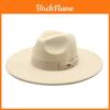 Wool Felt Hat With Large Brim And Bow For Retro Festival Wear
