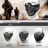 Impact-Resistant Tactical Steel Mesh Half Face Mask