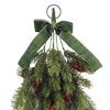 Realistic Plastic Pine Needle Hanging Ornament Christmas Plant Decoration For Door Mantels Staircase Wall Holiday Party