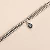Gray  Pendant Irregular Beads Necklace For Women  Double-Layer Metal Choker Sweater Chain Party Jewelry Gift
