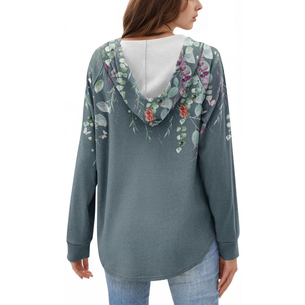Women's Fashion Women's Lightweight Long Sleeve Pullover With Pockets Preppy Graphic Hoodie