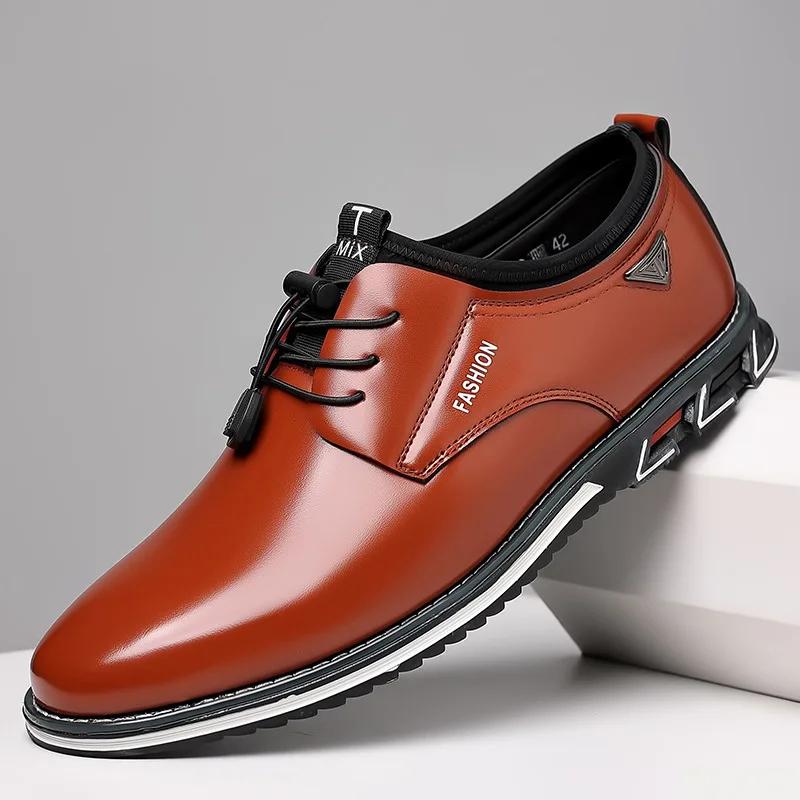 Shoes Men Dress Slip On Mens Casual Oxford Shoe Moccasin Male Footwear Pointed Toe Shoes for Men Flat Zapatillas Hombre 2025