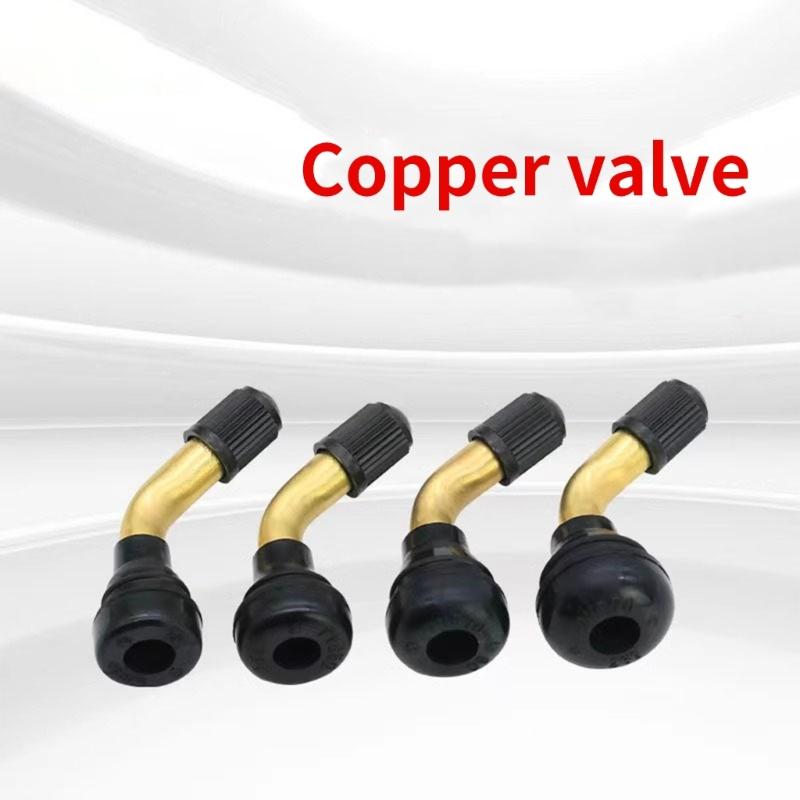 PVR40 50 60 70 Tire Valves Stem 90 Degree Bent Snap In Rubber Base Wheel Tyre Valves Stem with Caps for Motorcycle Tire