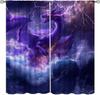 Dragon Curtains,Magic Myth Purple Lightning Ocean 3D Wings Dragon Windows Treatments Rod Pocket Drapes for Kids Boys Teenage Liv