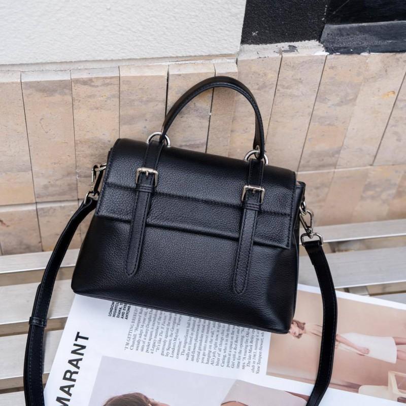 

Limited Edition! Leather Handbag With Large Capacity Top Layer Cowhide Shoulder Bag Fashionable Women s XY7706 чёрный