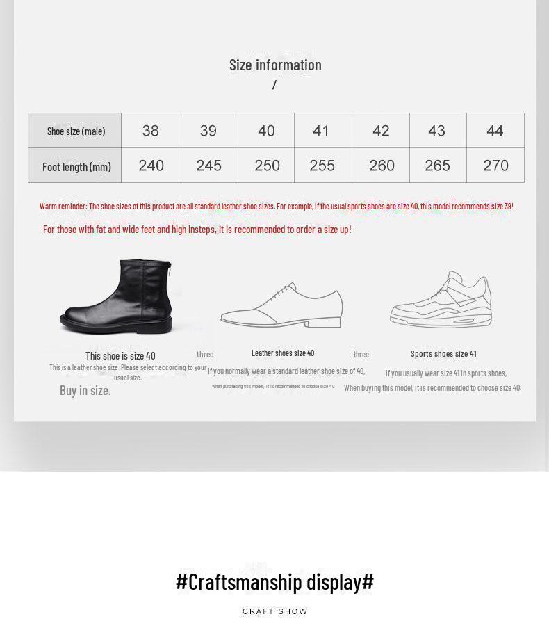 Men's Mid-Cut Genuine Leather Martin Boots - Spring/Autumn Casual, Plus Velvet, Soft, Trendy All-Match Design