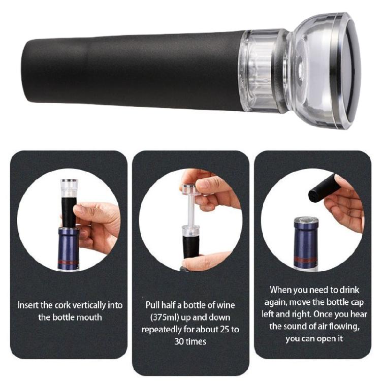 Wine Bottle Sealers Spill Proof Vacuum Technology Food Safe Silicone Construction Wine Preservations Accessories