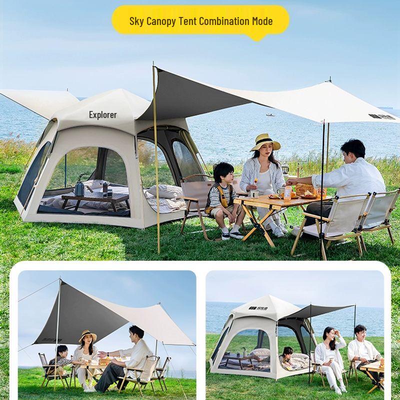 TAN XIAN ZHE Automatic Hexagonal Camping Tent & Tarp