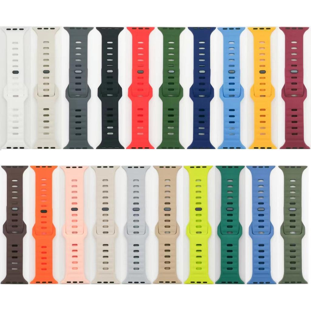 1Pc Sport Band Compatible with iWatch Series 11 10 9 8 7 6 5 4 Ultra 3 2 1 SE Soft Silicone Waterproof Replacement Strap