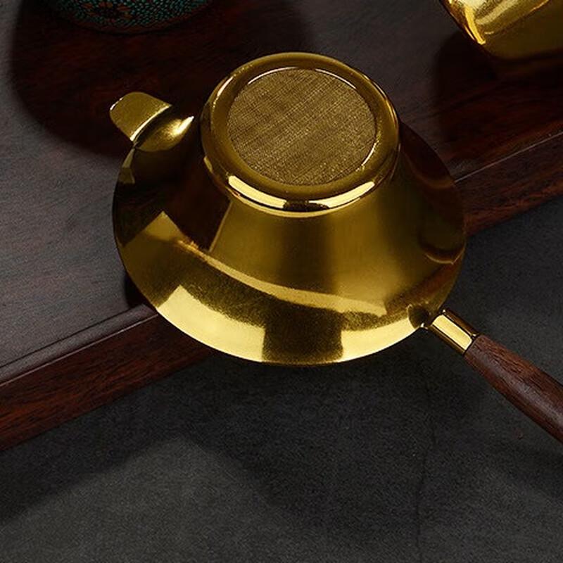 Japanese Style Stainless Steel Tea Strainer Set with Wooden Handle