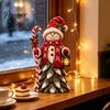 Decorative Figurines for Mantel Christmas Santa Claus/Snowman/Witch Figurine with Tree Skirt Design, Table Centerpiece Witch Collectibles Christmas,