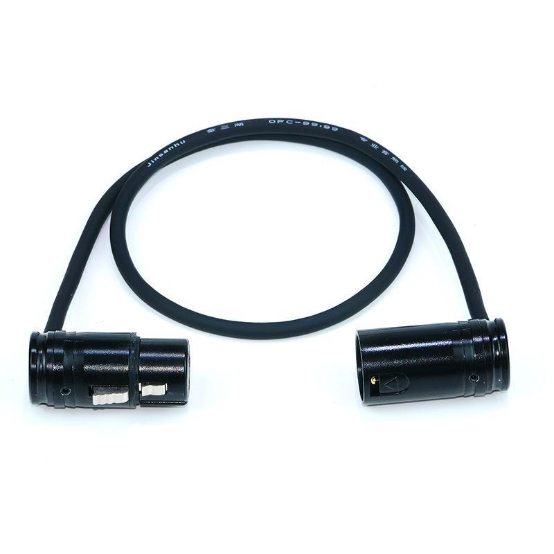 Low Profile 3 Pin Xlr Connector Cable Right Angle L Shape Plug Microphone Mixer Amp Professional Audio Line Male To Female