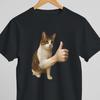 Cat Thumbs Up T-Shirt, Funny Meme Cat Shirt, Cute Graphic Tee, Cat Lover Gift, Unisex Humor Shirt, Playful Novelty Top