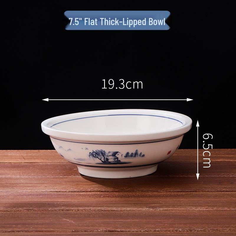 Large High-Footed Ceramic Soup & Noodle Bowl