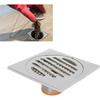 Odor Proof Floor Drain, Copper Stainless Steel Magnetic Levitation Floor Drain, Square Large Displacement Shower Floor Drain for Kitchen Bathroom