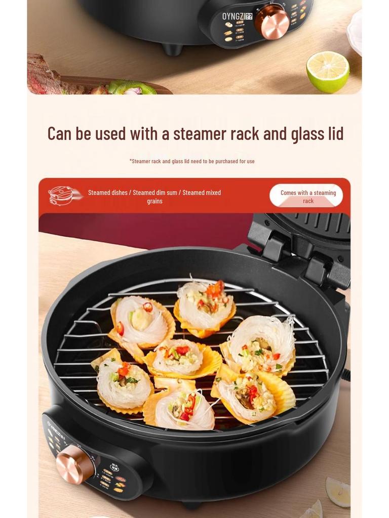 Dual-Sided Electric Pancake Maker with Deepened and Enlarged Design – Detachable, Washable Pancake Pan