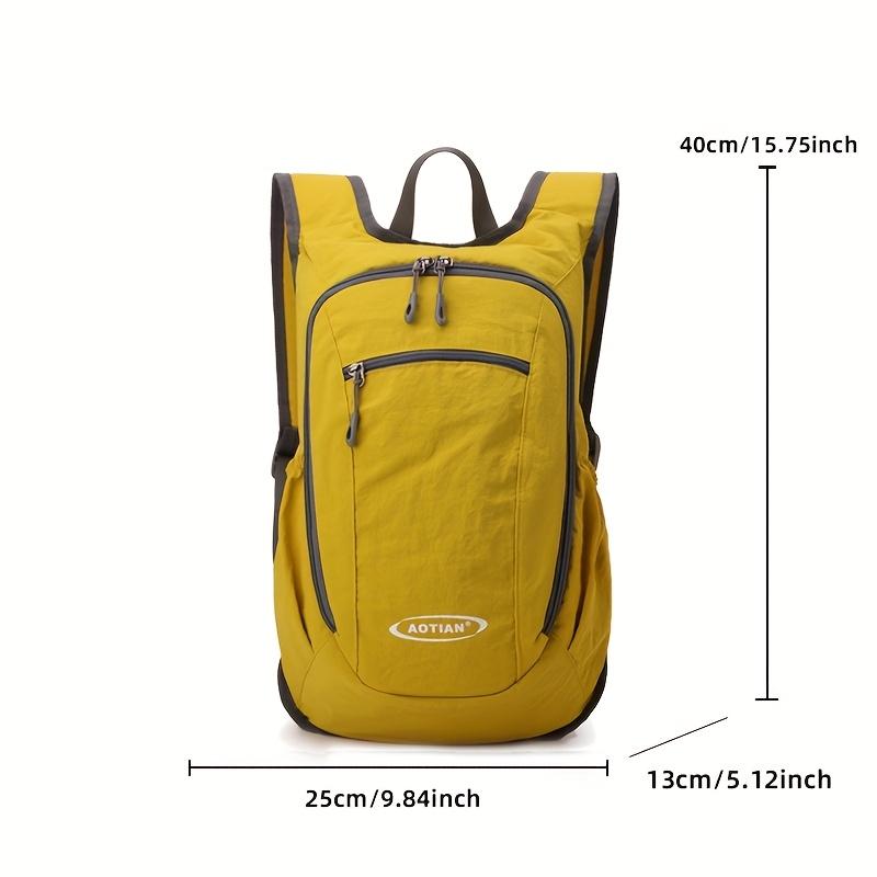 

Lightweight and Foldable Men s Travel Backpack, Large Capacity Hiking Backpack, Zipper Closure, Outdoor Women s Sports Bags жовтий