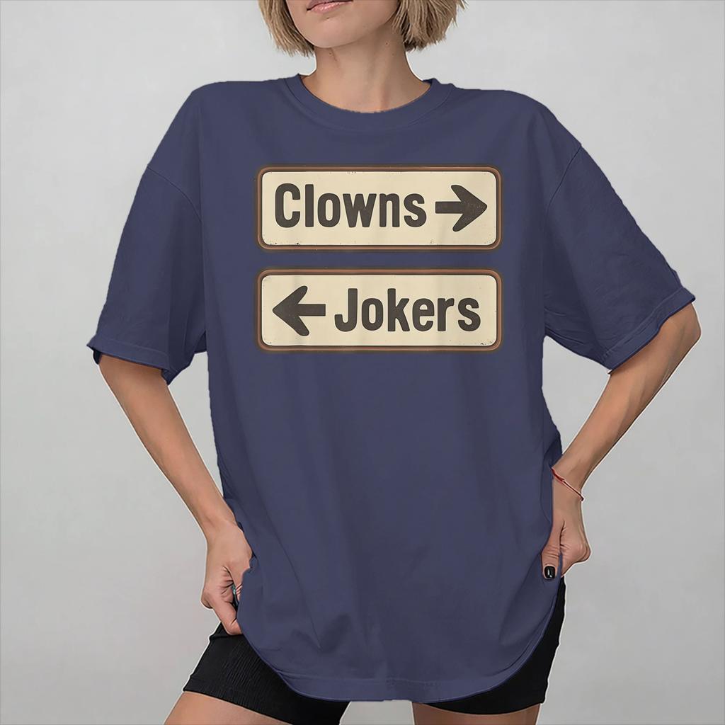 Richtung Clowns nach links Jokers nach rechts Merch Unisex Unisex Sommer Mode T-Shirt Baumwolle T-Shirt Bedrucktes T-Shirt Kleidung