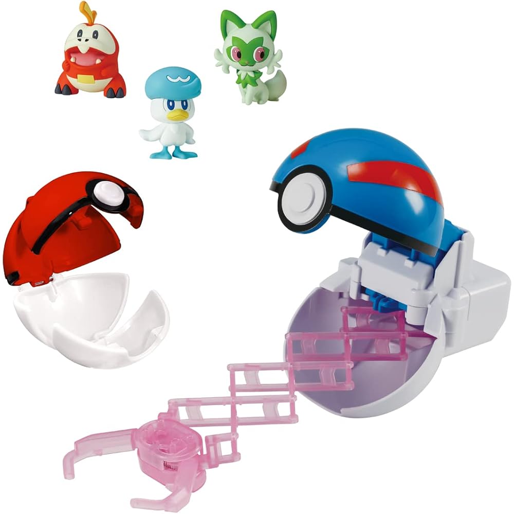 Pokmon Moncolle Poketoruze & Pokedelze 3-Piece Set Super Ball & Monster Ball Collectible Figures