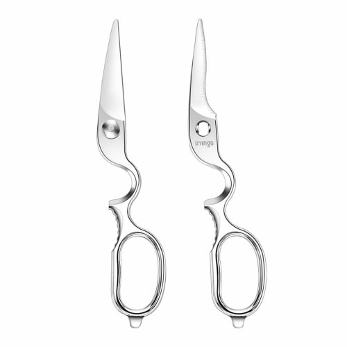 LIVINGO Kitchen Scissors, Forged, Durable, Disassembleable, Sharp, Multi-Purpose Stainless Steel, for Poultry, Food, Meat, Cooking, Bottle Opener, and