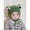 Baby Hat Autumn and Winter Infant Woolen Hat Frog Baby Hat Cute Super Cute Plus Velvet Warm Knitted Hat