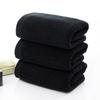 Pure Cotton Black Gym Towel with Custom Logo Design - Ideal for Gifts