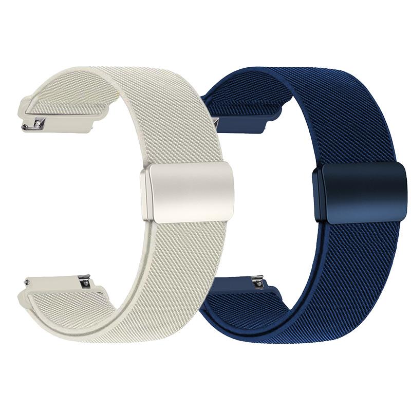 1-2PCS 20/22mm Magnetic strap for Samsung Galaxy Watch 7 6 5 4 40/44mm 6Classic 47mm Nylon Loop band for Huawei Watch GT5 Pro 4