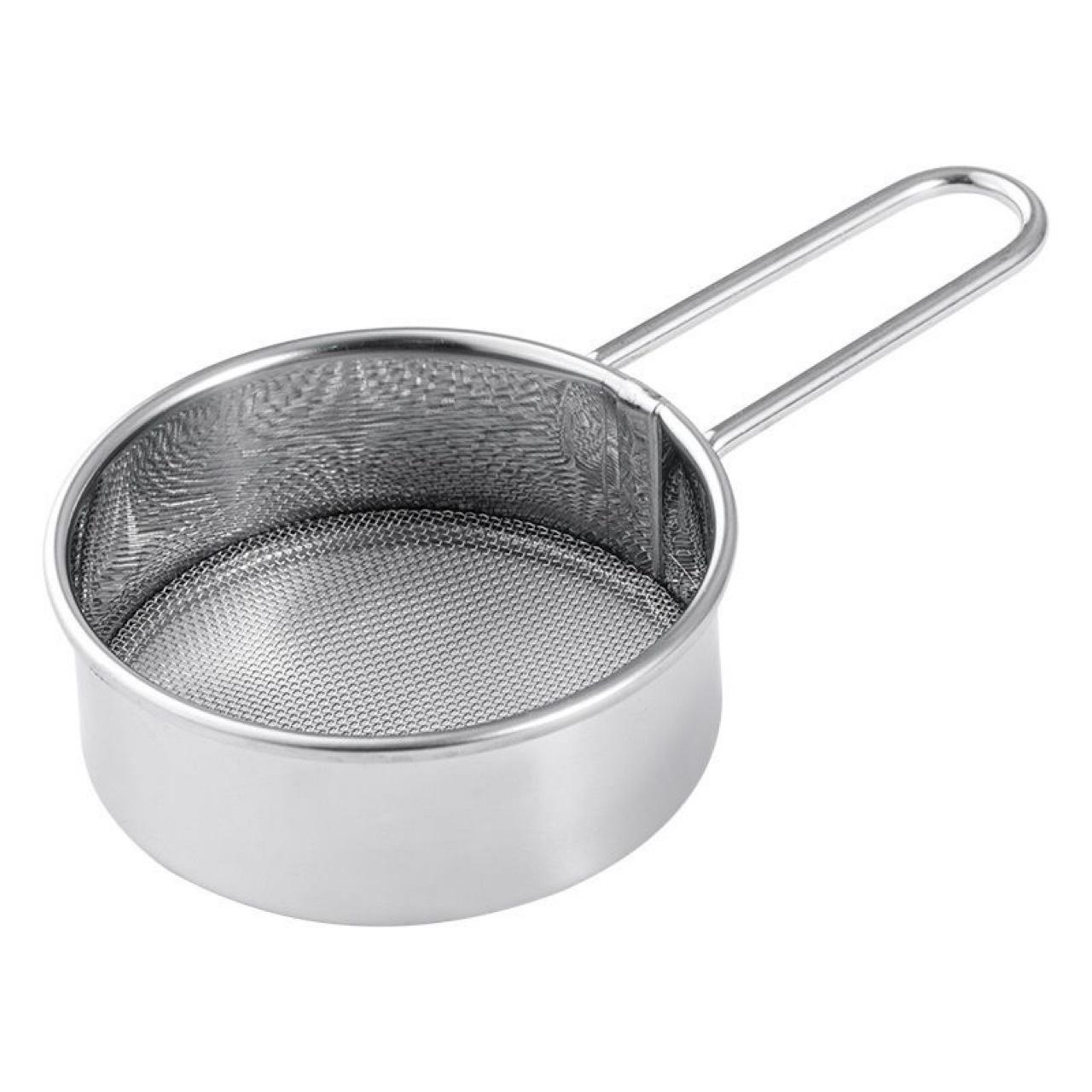 Cup-Shaped Double-Layer Handheld Semi-Automatic Flour Sieve and Strainer for Baking