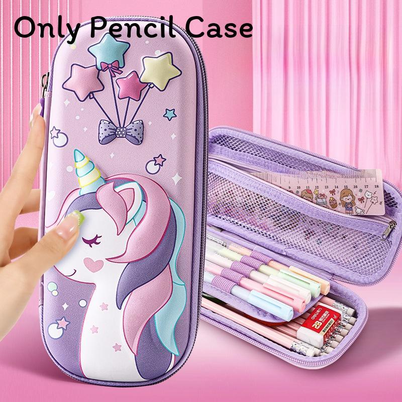 Childrens Eva Pencil Organizer With Cute Unicorn 3d Pattern For School And Gift
