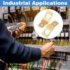 100Pcs Quick Disconnects Brass Spades Connectors 1/4Inch Male Tabs Crimps Terminals for Home Appliances and Machinery