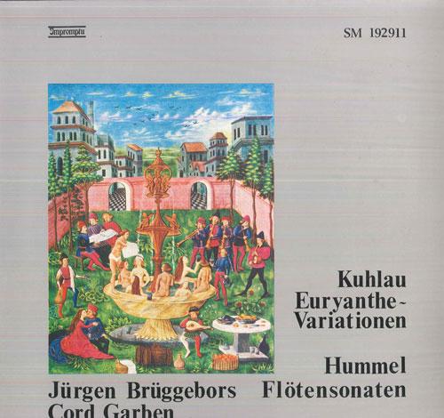 LP Record JURGEN BRUGGEBORS, CORD GARBEN - Hummel Sonate A-dur Fur Flote Und K SM192911 IMPROMPTU Germany Classical Used