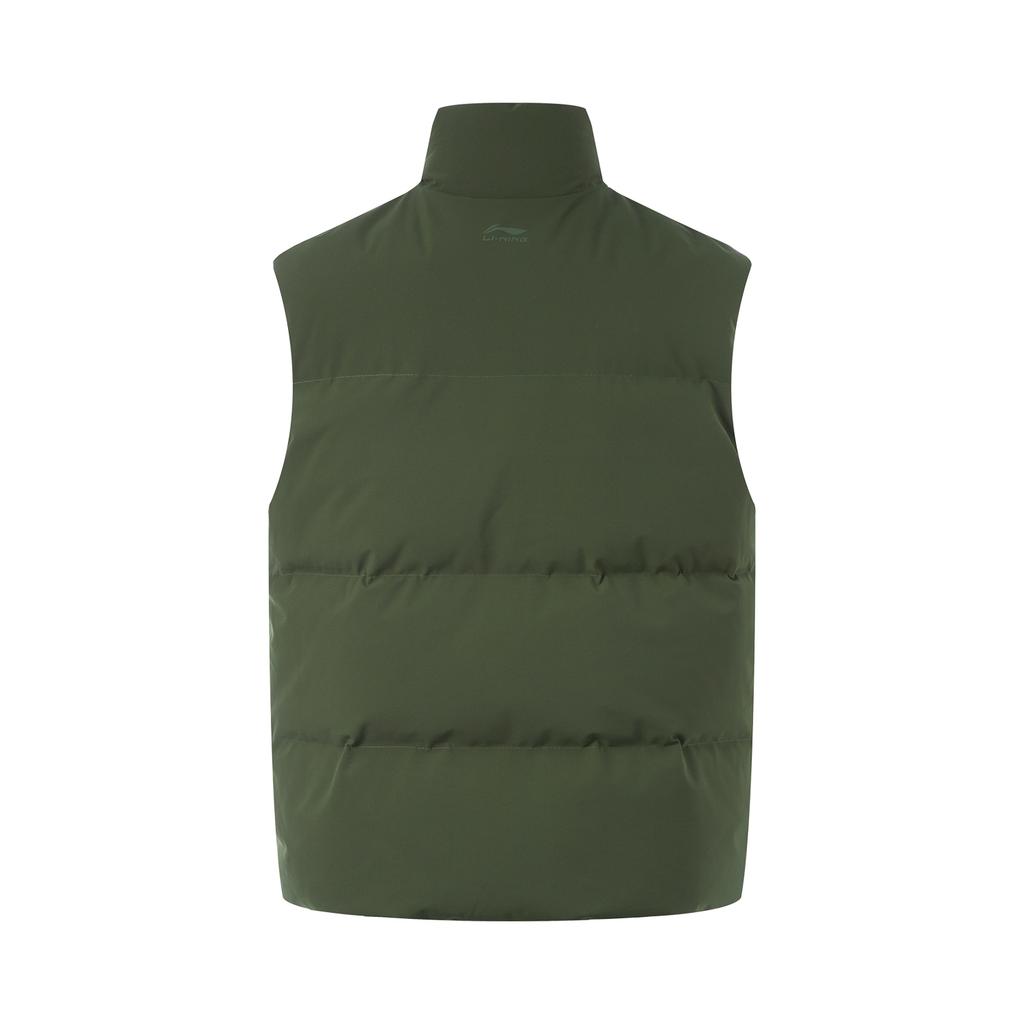 Li Ning Hot Pot Down Series Water-Resistant Letter Number Zipper Stand Collar Versatile Cold-Resistant Comfortable Breathable Winter Vest AMRU043-5