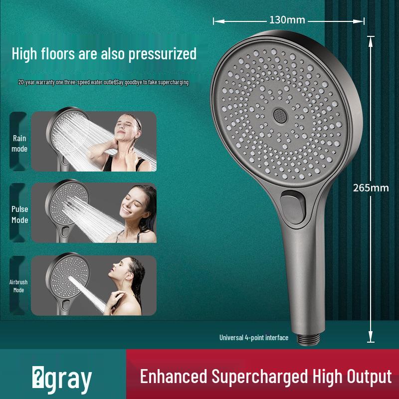 German High-Pressure Rainfall Shower Head Set - Extra Strong Water Output for Household Bathrooms