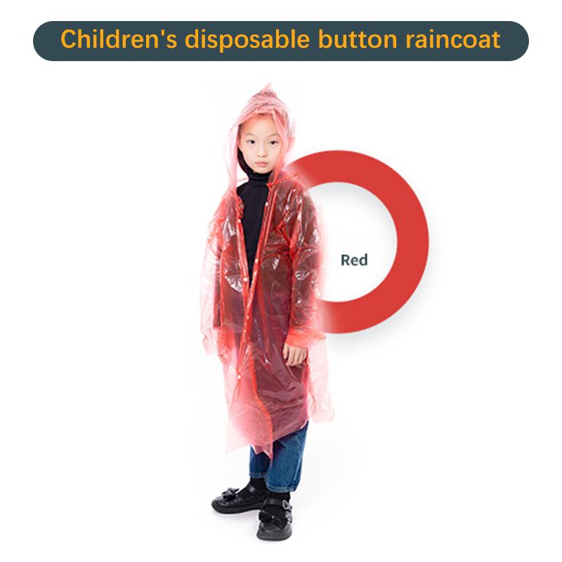 Child Disposable Raincoat Outdoor Hiking Rafting Mountaineering Water Projects With Disposable Rain Poncho