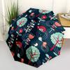 1pc Forest Flowers Fashionable Automatic Opening/Closing Folding Umbrella with 8 Bones, Windproof Portable, Daily Use172