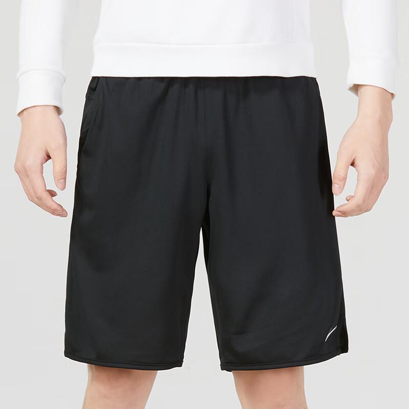 Nike Solid Color Elastic Waist Straight-Leg Casual Shorts Men Bottoms Black DV9329-010