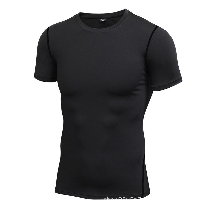 Men's Short Sleeve Compression Sports Top - Breathable, Quick-Dry Base Layer for Running and Basketball
