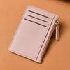 Ultra Thin Multi Slot Card Bag Women Zipper Coin Purse Coin Pouch Large Capacity ID Card Holder Credit Card Holder Badge Holder
