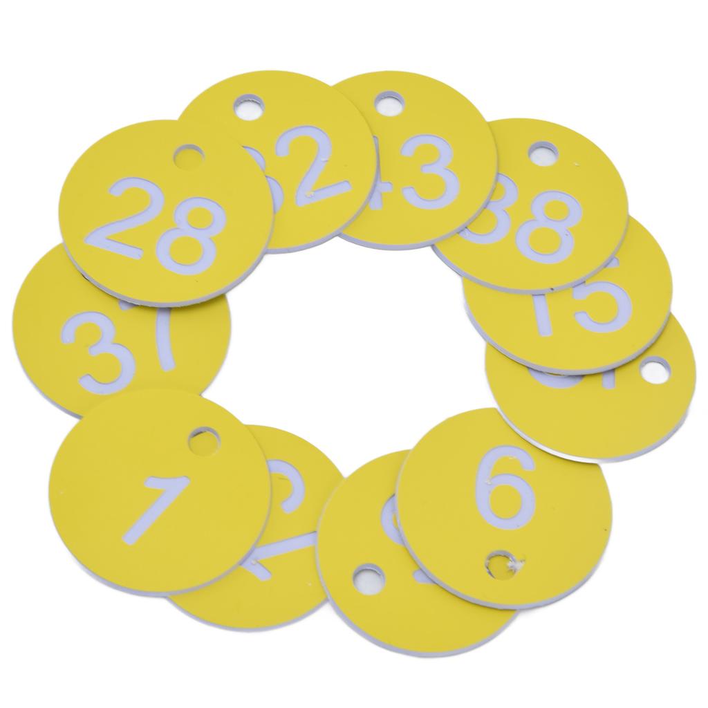 50Pcs Beehive Tag ABS Round Numbered Sign Labels with Hole Livestock Beekeeping Supplies