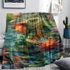 1 pièce Couverture en Flanelle Imprimée Dessin Animé, Haute Qualité Confortable pour Toutes les Saisons, Décoration de Maison, Chaleur et Confort, Parfait pour un Cadeau de Noël ou d'Anniversaire