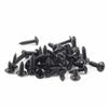 Xiedeai Blackened Cross Wood Screws - Large Countersunk Head Screws, Multipurpose for Wood, Carbon Steel, Pan Head, Round Head, Mushroom Head, Self-Ta