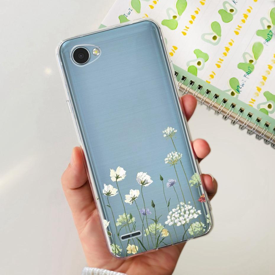 For LG Q6 Q6a Q6+ M700 X600K X600L X600S Cute Flower Cat Painted Phone Case For LG Q6 Plus Q 6 Alpha Soft Silicone TPU Cases